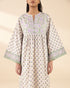 Unstitched Women's Off White Lawn Printed Shirt Dupatta